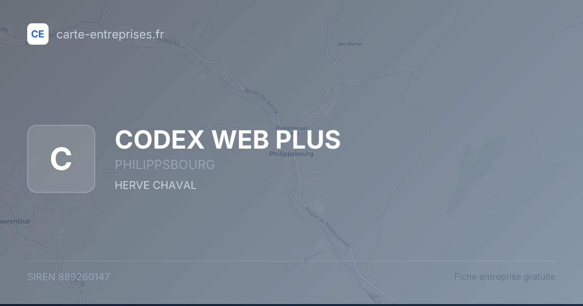 CODEX WEB PLUS — 889260147 — fiche entreprise