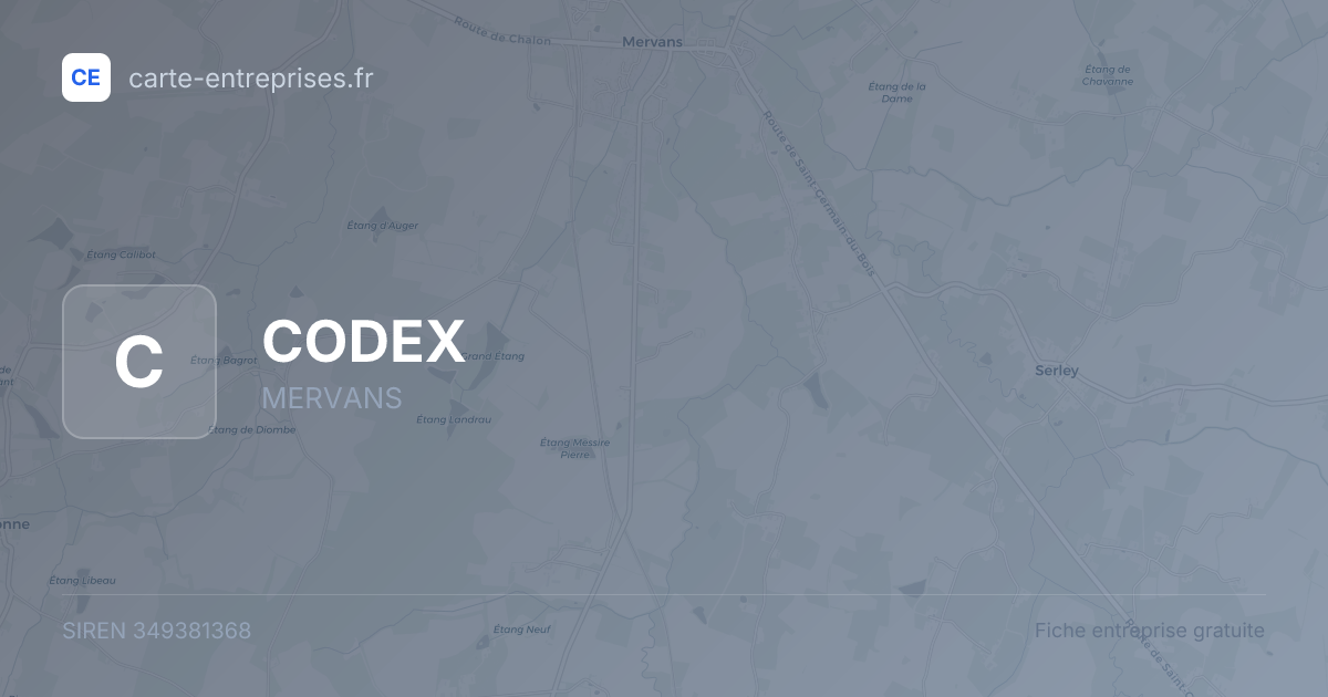 CODEX — 349381368 — fiche entreprise