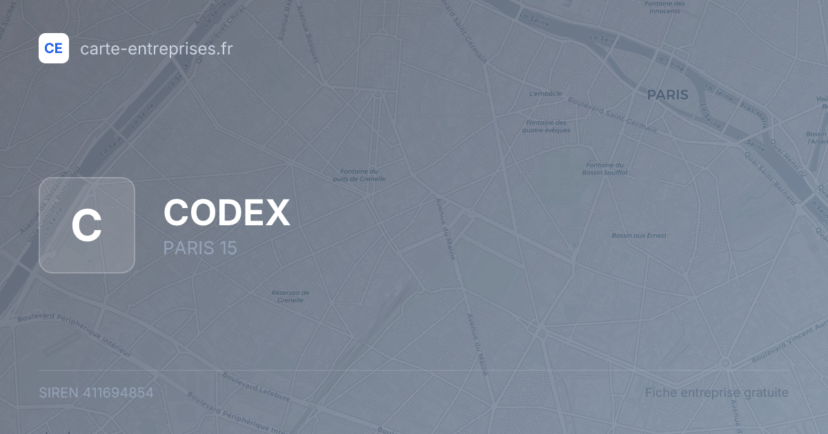 CODEX — 411694854 — fiche entreprise
