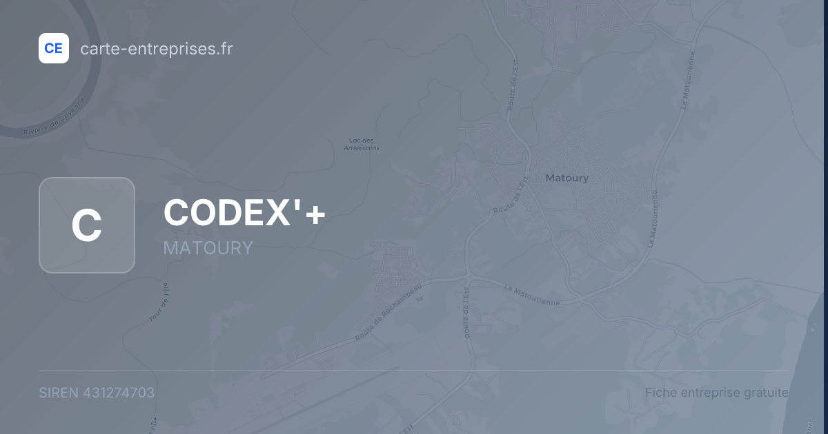 CODEX'+ — 431274703 — fiche entreprise