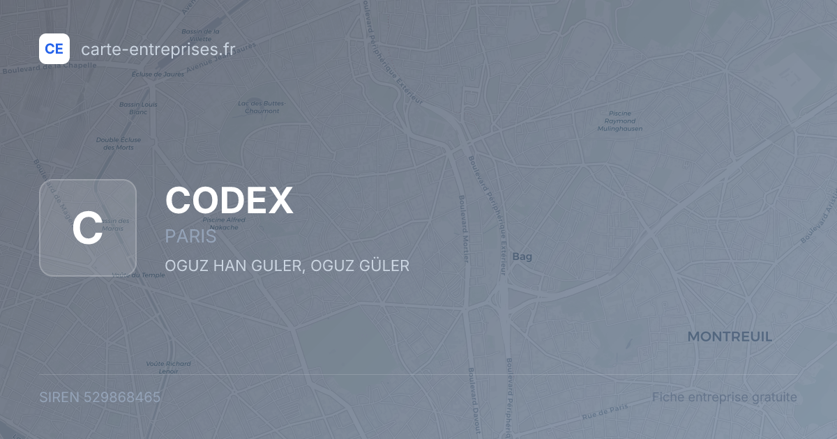 CODEX — 529868465 — fiche entreprise