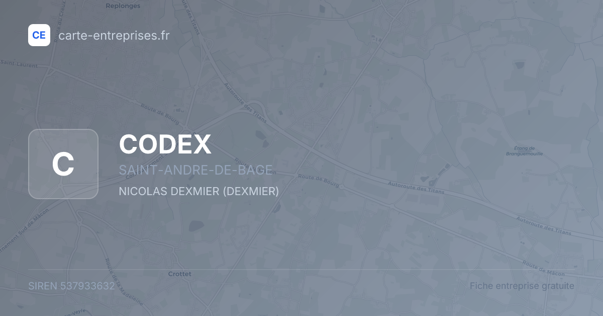 CODEX — 537933632 — fiche entreprise