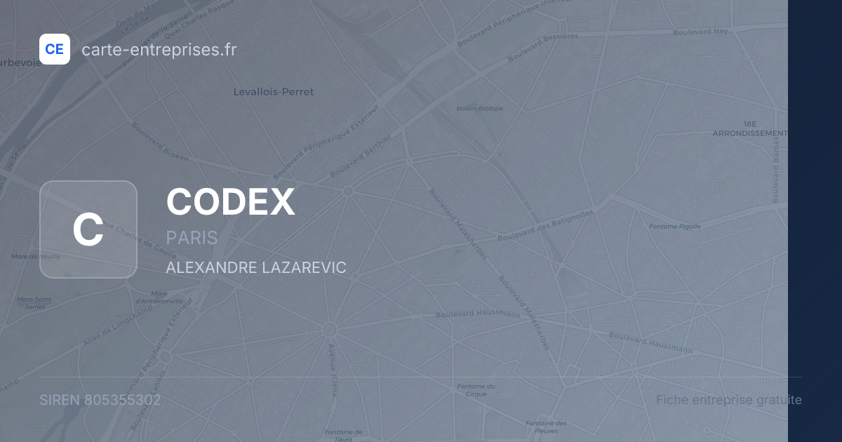 CODEX — 805355302 — fiche entreprise