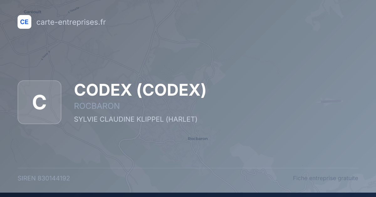 CODEX — 830144192 — fiche entreprise