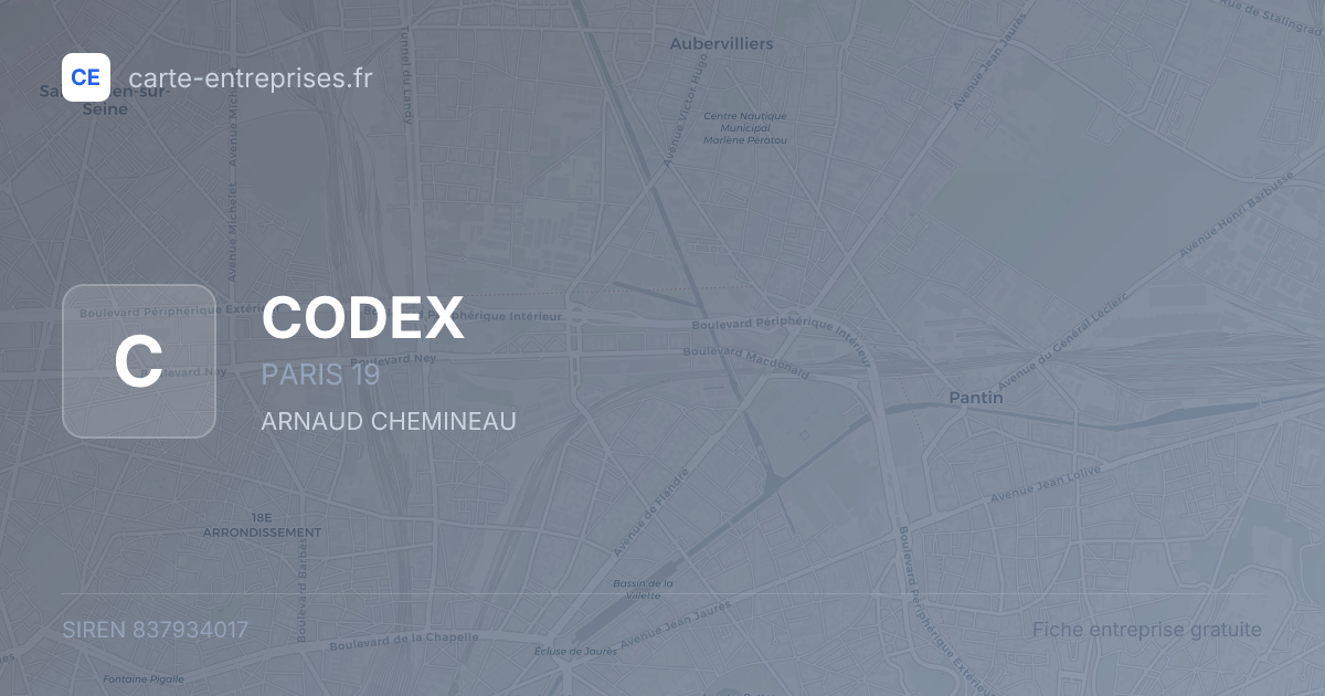 CODEX — 837934017 — fiche entreprise