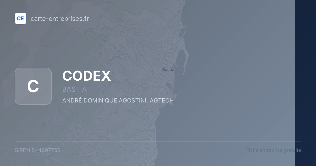CODEX — 844697755 — fiche entreprise