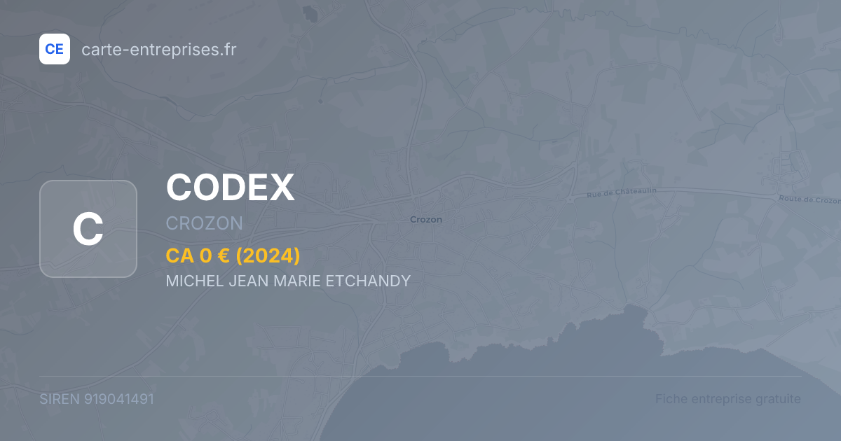 CODEX — 919041491 — fiche entreprise