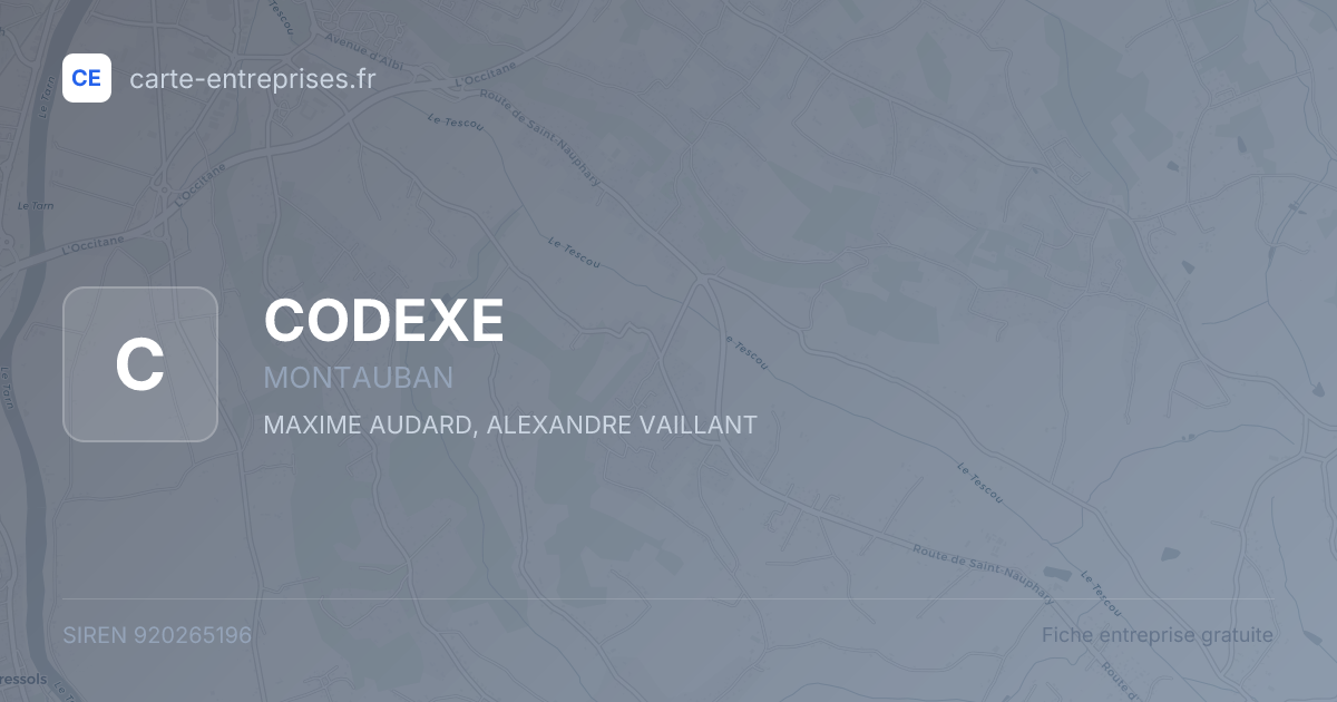 CODEXE — 920265196 — fiche entreprise