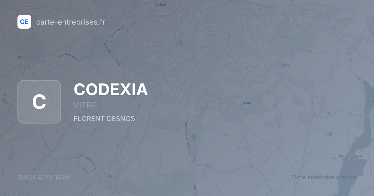 CODEXIA — 477511489 — fiche entreprise