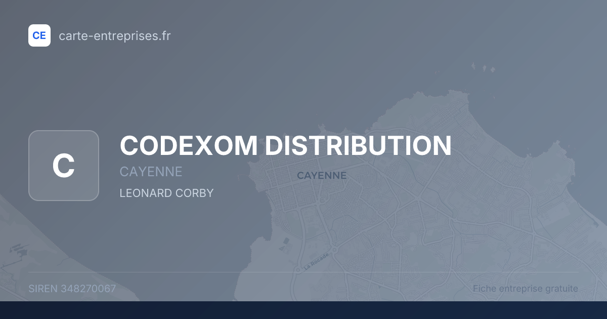 CODEXOM DISTRIBUTION — 348270067 — fiche entreprise