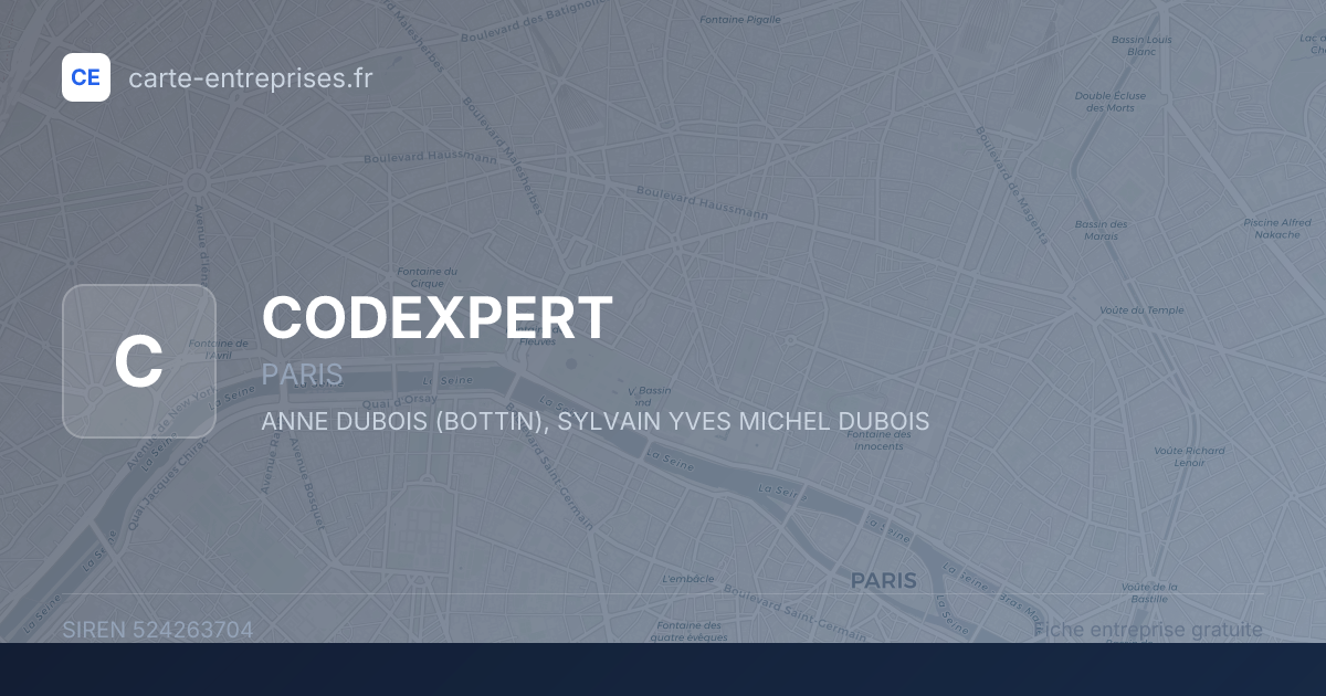 CODEXPERT — 524263704 — fiche entreprise
