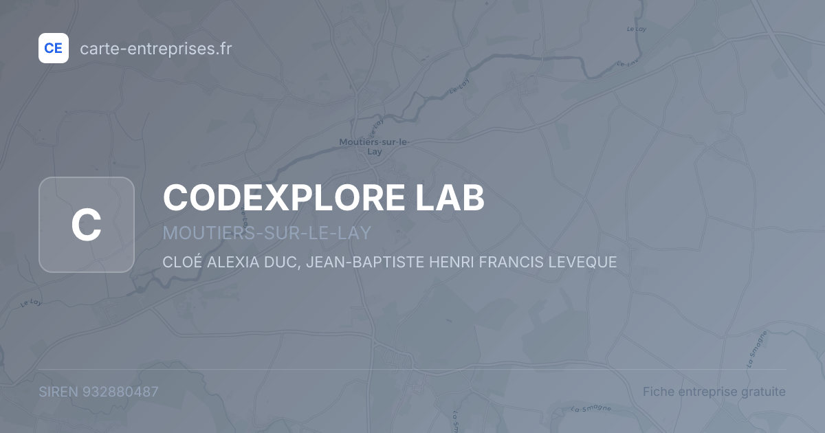 CODEXPLORE LAB — 932880487 — fiche entreprise