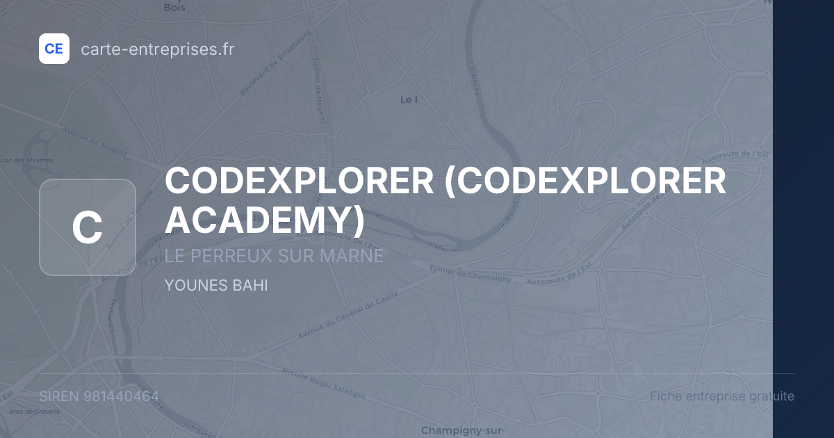 CODEXPLORER (CODEXPLORER ACADEMY) — 981440464 — fiche entreprise