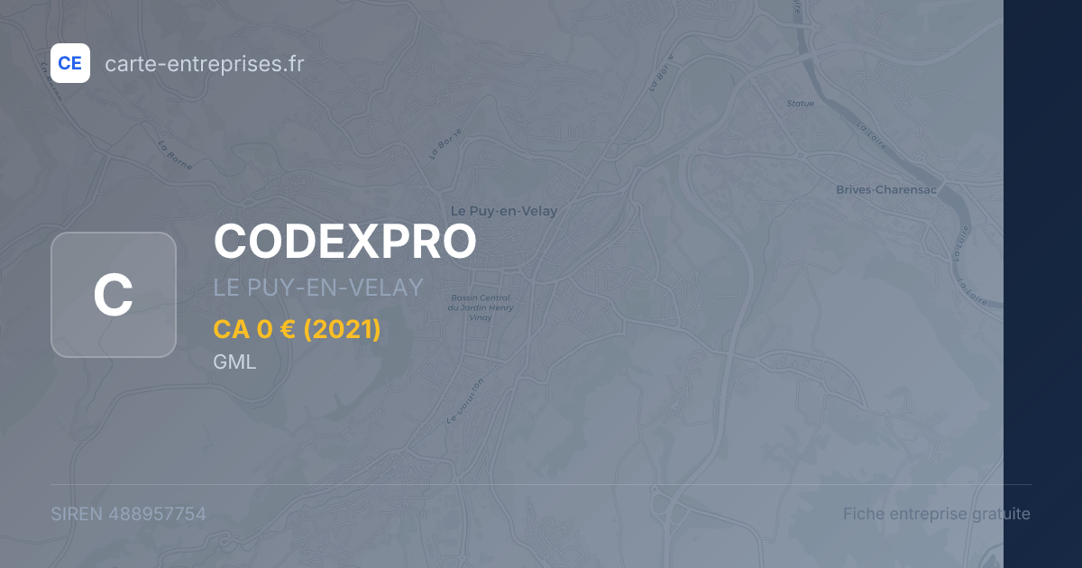 CODEXPRO — 488957754 — fiche entreprise