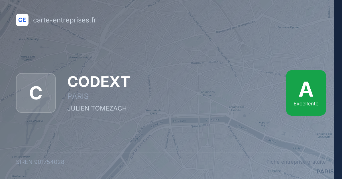 CODEXT — 901754028 — fiche entreprise