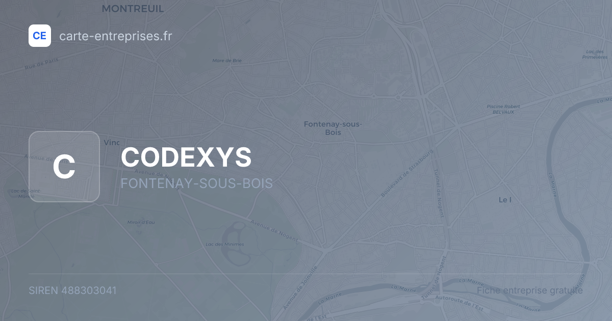 CODEXYS — 488303041 — fiche entreprise