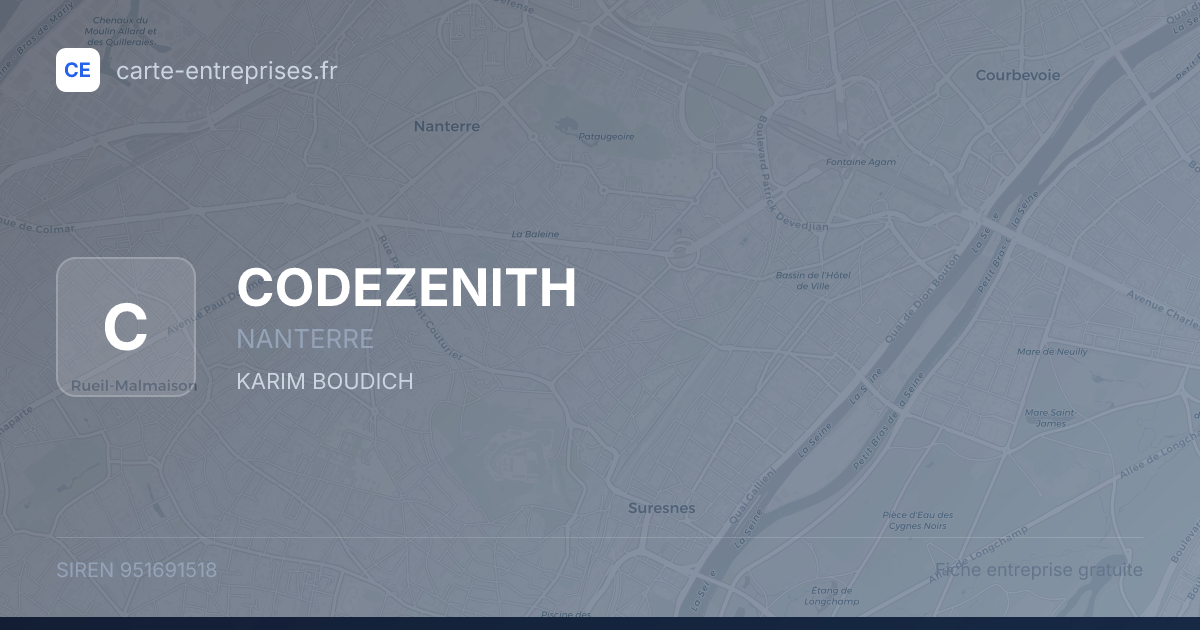 CODEZENITH — 951691518 — fiche entreprise