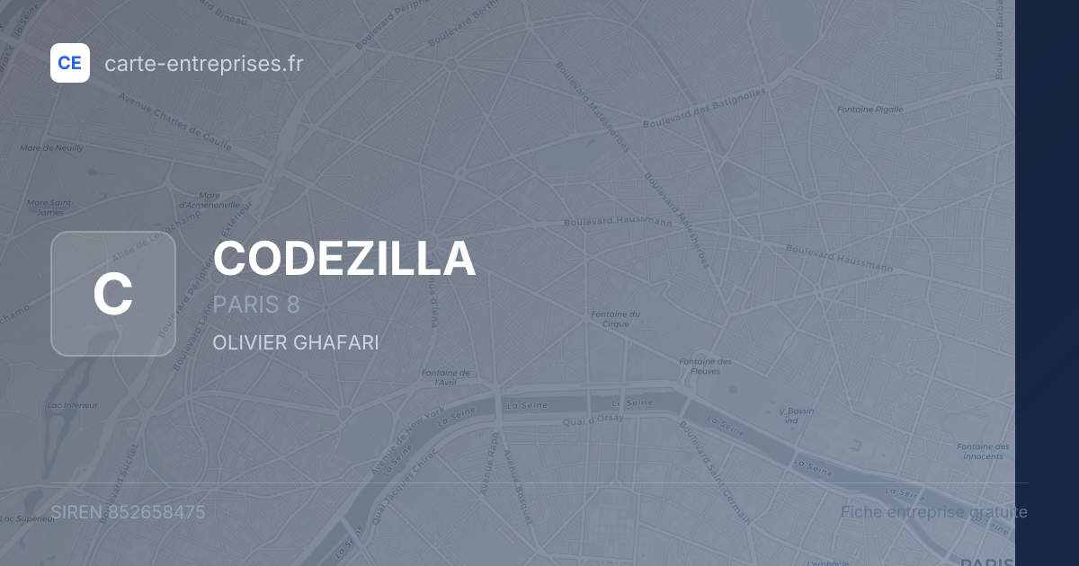 CODEZILLA — 852658475 — fiche entreprise