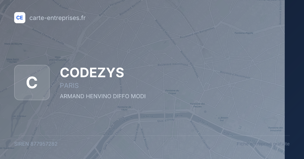 CODEZYS — 877957282 — fiche entreprise