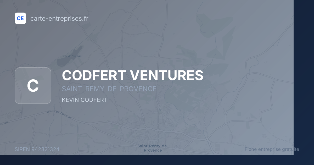 CODFERT VENTURES — 942321324 — fiche entreprise