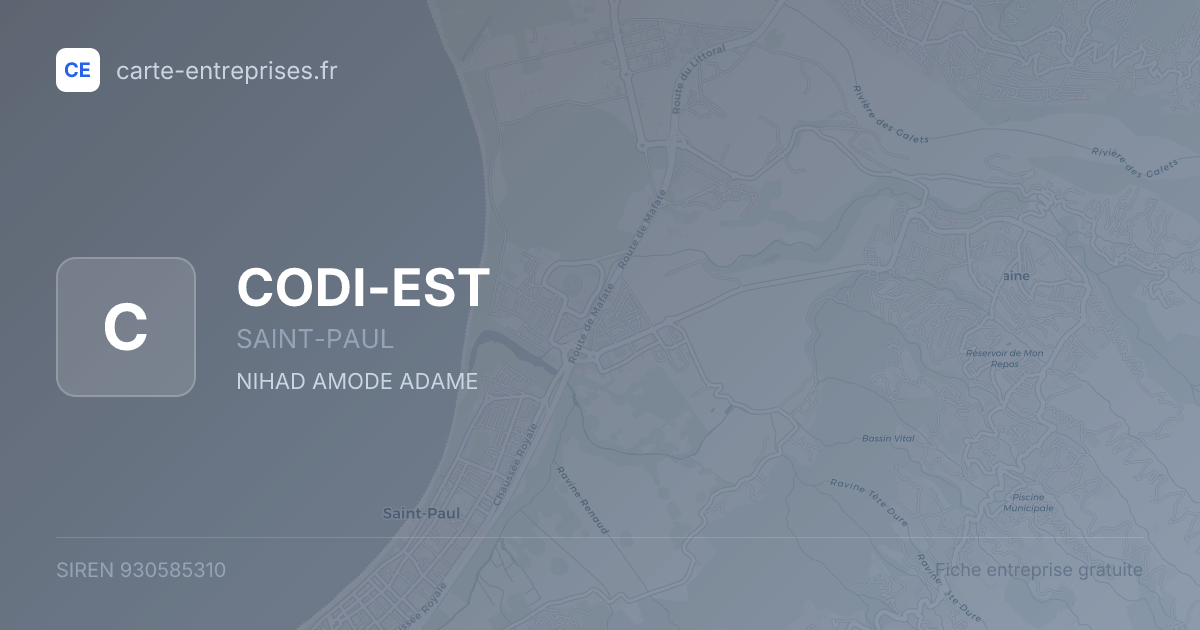 CODI-EST — 930585310 — fiche entreprise