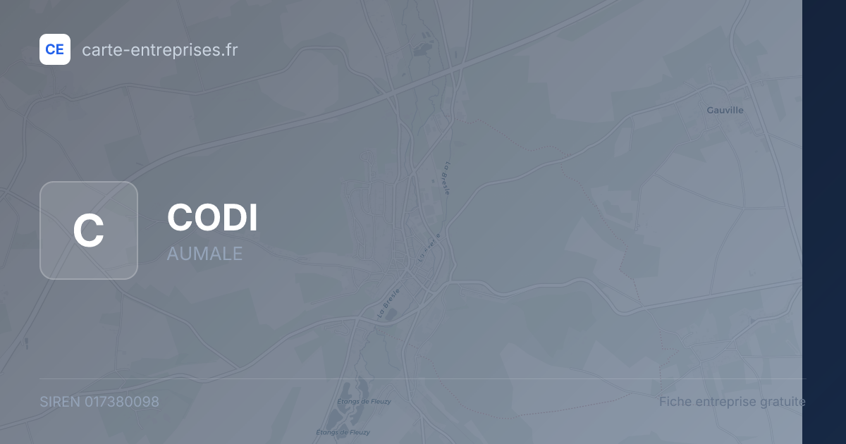 CODI — 017380098 — fiche entreprise