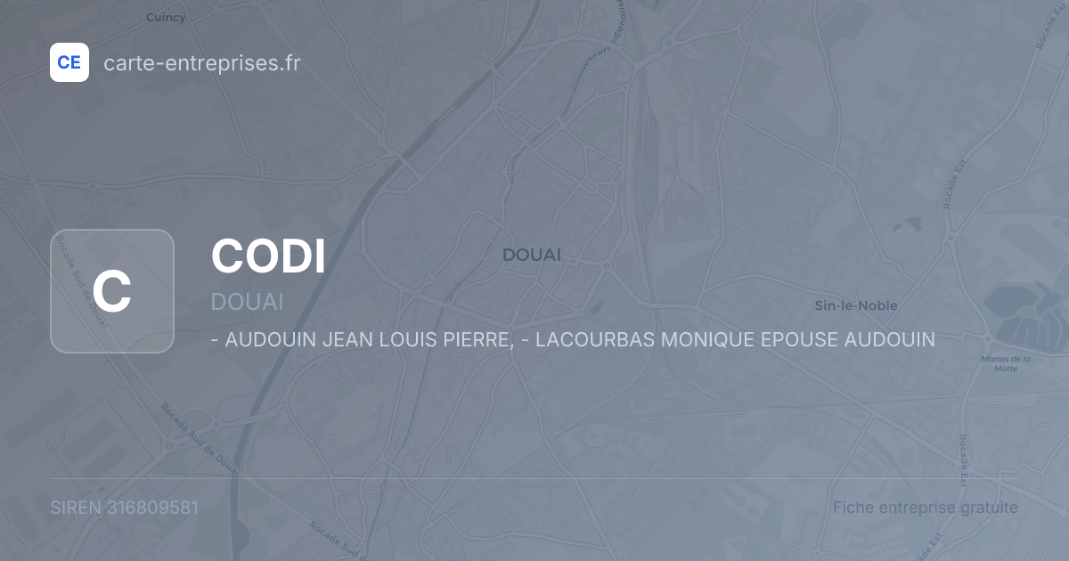 CODI — 316809581 — fiche entreprise