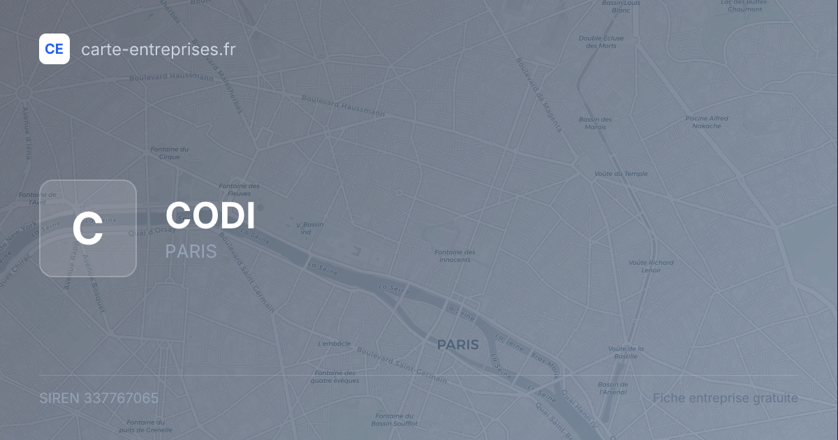 CODI — 337767065 — fiche entreprise