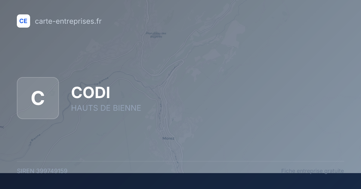 CODI — 399749159 — fiche entreprise