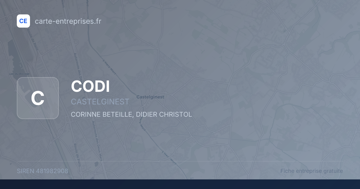 CODI — 481982908 — fiche entreprise