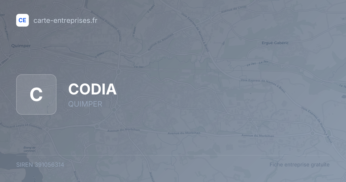 CODIA — 391056314 — fiche entreprise