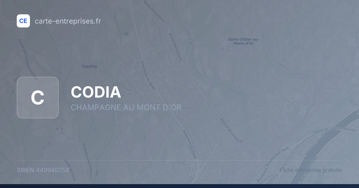 CODIA — 449940758 — fiche entreprise