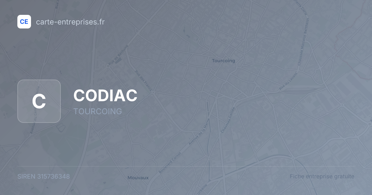 CODIAC — 315736348 — fiche entreprise