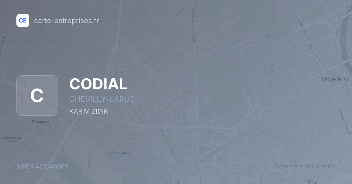 CODIAL — 433340965 — fiche entreprise