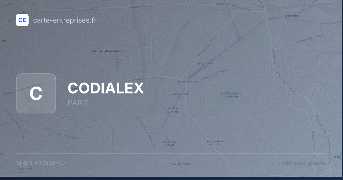 CODIALEX — 432598407 — fiche entreprise