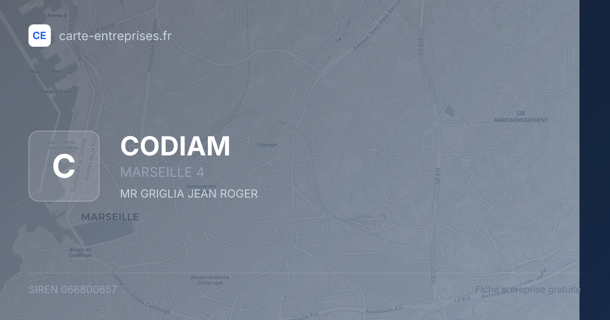 CODIAM — 066800657 — fiche entreprise