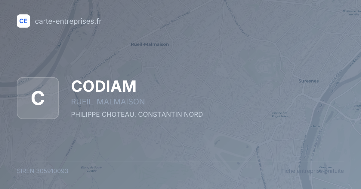 CODIAM — 305910093 — fiche entreprise