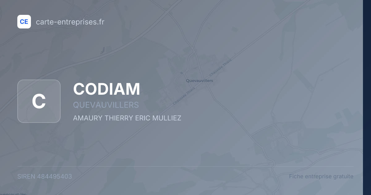 CODIAM — 484495403 — fiche entreprise