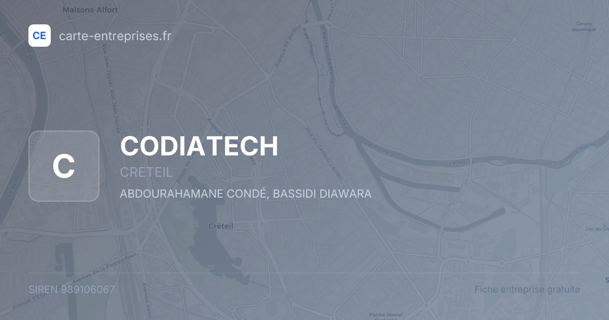 CODIATECH — 989106067 — fiche entreprise