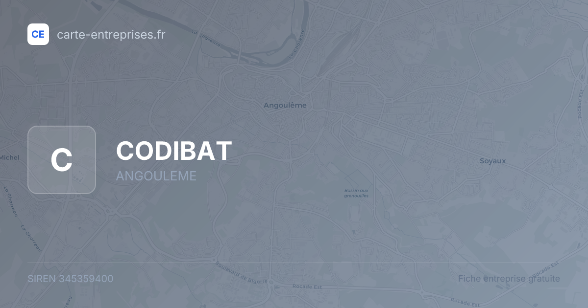 CODIBAT — 345359400 — fiche entreprise