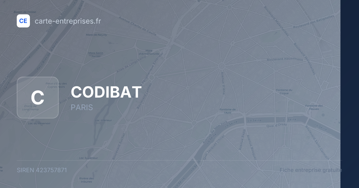 CODIBAT — 423757871 — fiche entreprise