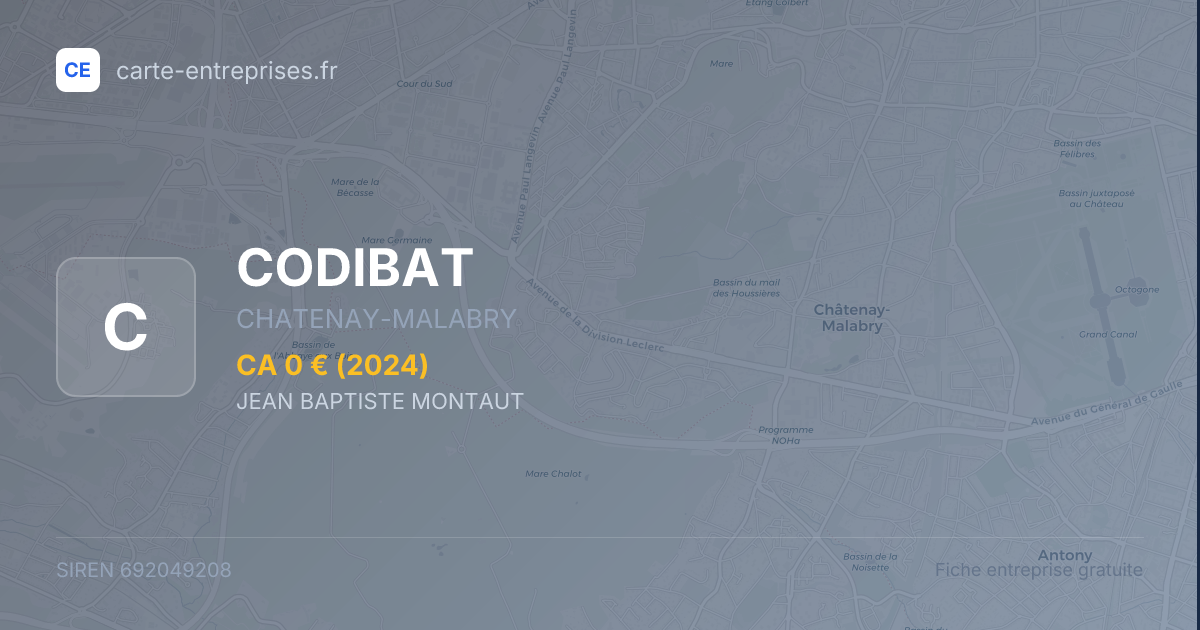 CODIBAT — 692049208 — fiche entreprise