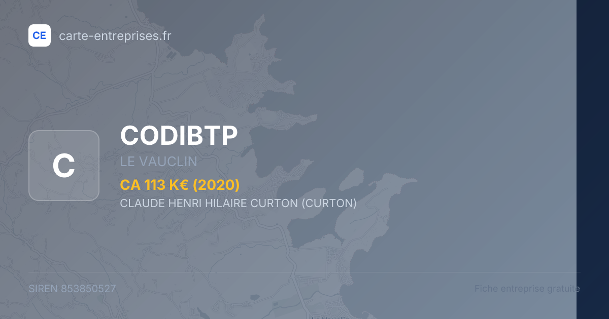 CODIBTP — 853850527 — fiche entreprise