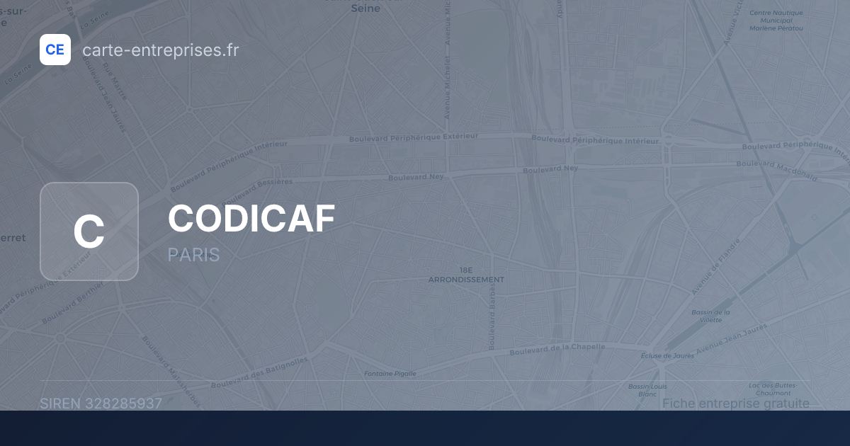 CODICAF — 328285937 — fiche entreprise