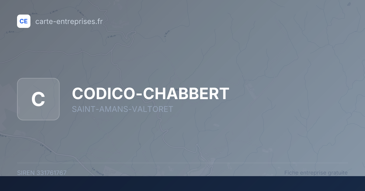 CODICO-CHABBERT — 331761767 — fiche entreprise