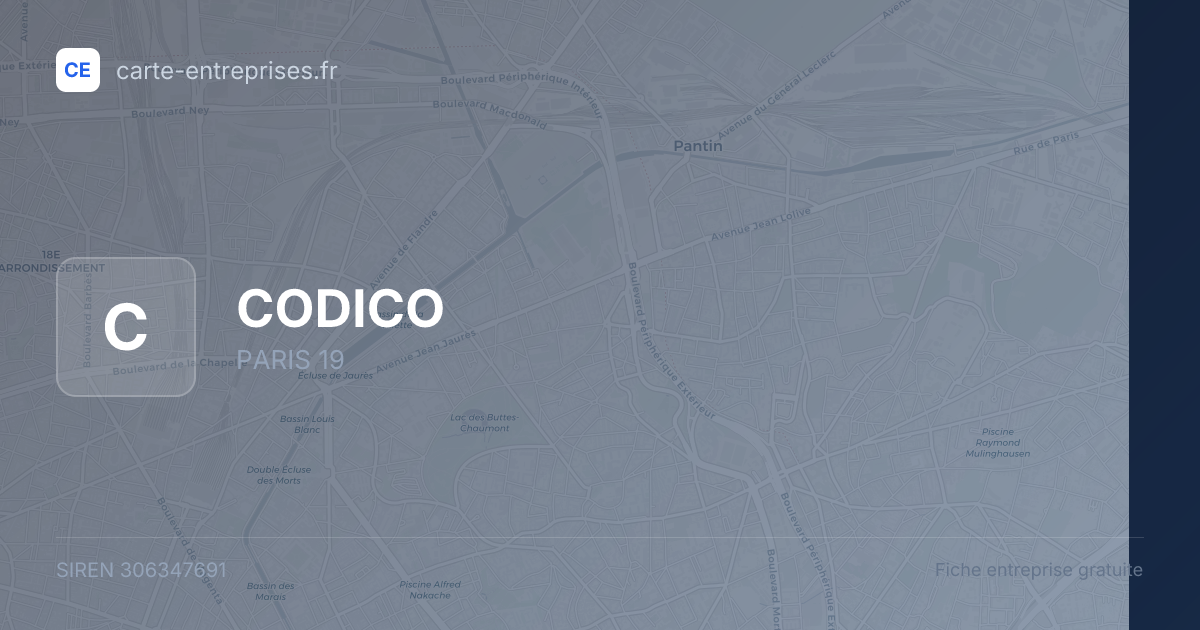CODICO — 306347691 — fiche entreprise