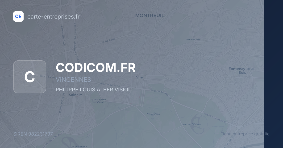 CODICOM.FR — 982231797 — fiche entreprise