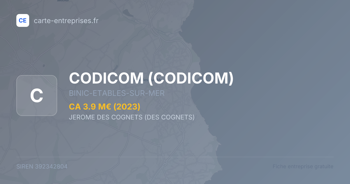 CODICOM — 392342804 — fiche entreprise