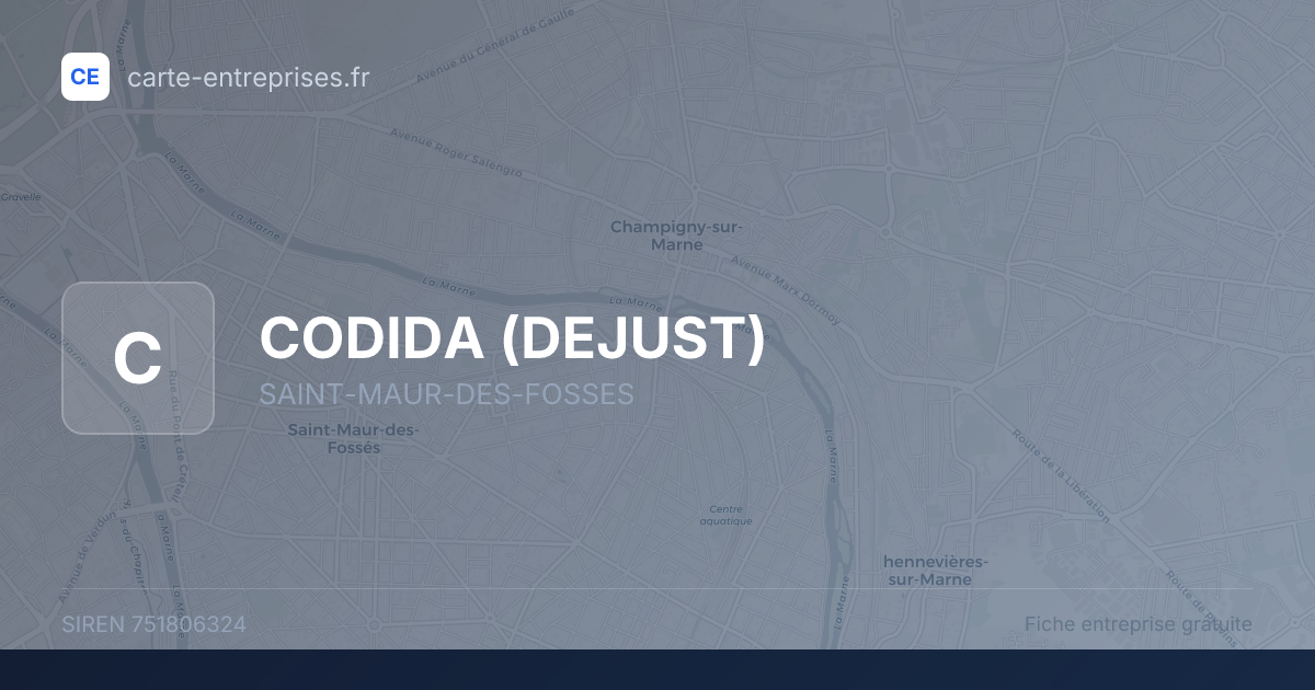 CODIDA (DEJUST) — 751806324 — fiche entreprise