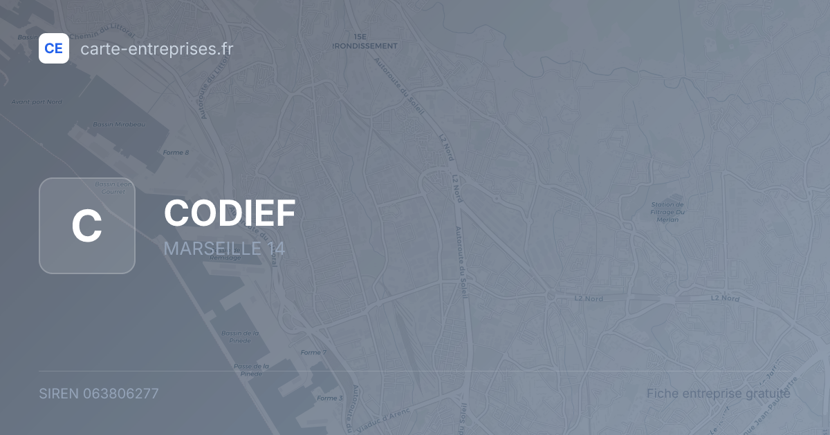 CODIEF — 063806277 — fiche entreprise